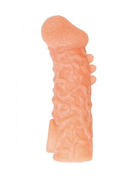 Телесная закрытая насадка с шершавой головкой Cock Sleeve Size S - 13,8 см. - KOKOS - в Балаково купить с доставкой