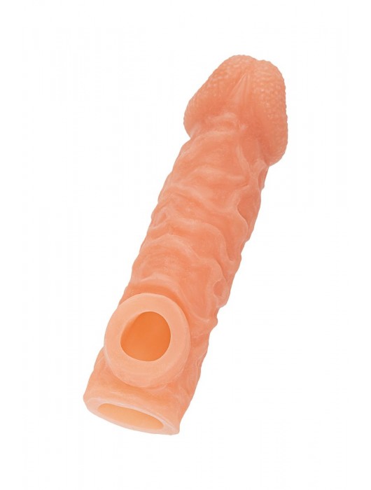 Телесная закрытая насадка с шершавой головкой Cock Sleeve Size S - 13,8 см. - KOKOS - в Балаково купить с доставкой