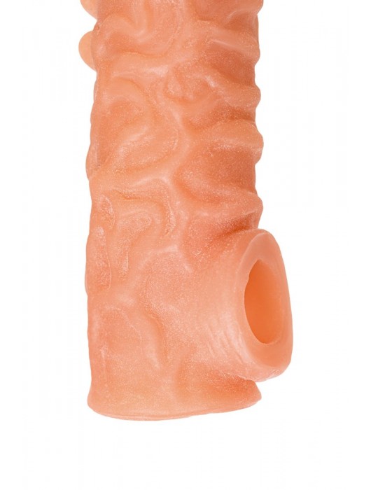 Телесная закрытая насадка с шершавой головкой Cock Sleeve Size S - 13,8 см. - KOKOS - в Балаково купить с доставкой