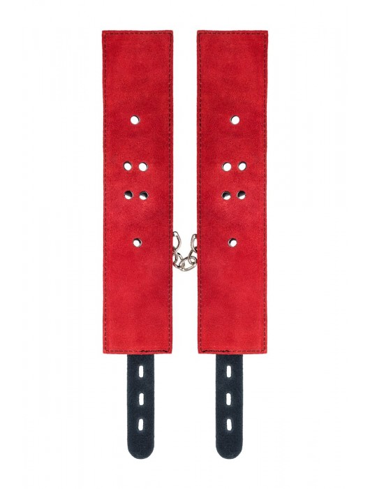 Красно-черные оковы на ноги из кожи - ToyFa - купить с доставкой в Балаково