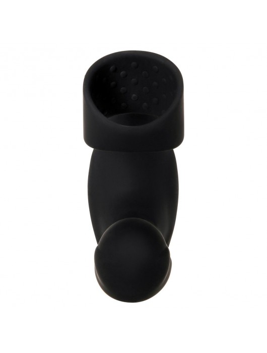 Черный вибромассажер простаты с эрекционным кольцом Strapped   Tapped - Zero Tolerance - в Балаково купить с доставкой