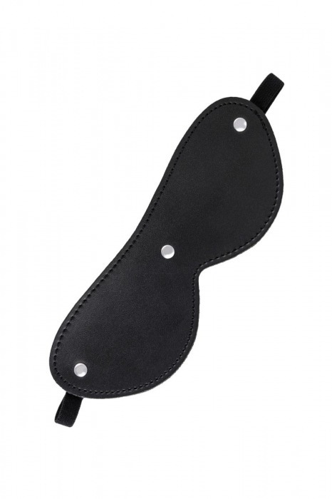 Черная кожаная маска Anonymo с мягким подкладом - ToyFa - купить с доставкой в Балаково