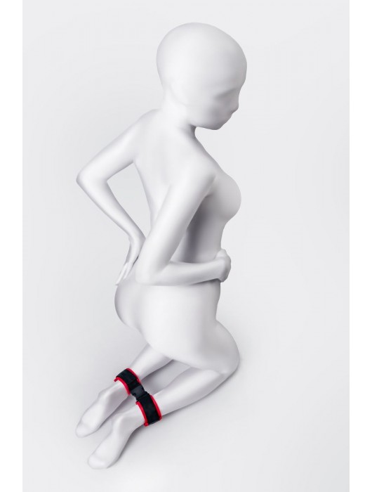 Красно-черные велюровые оковы Anonymo - ToyFa - купить с доставкой в Балаково