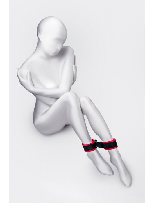 Красно-черные велюровые оковы Anonymo - ToyFa - купить с доставкой в Балаково