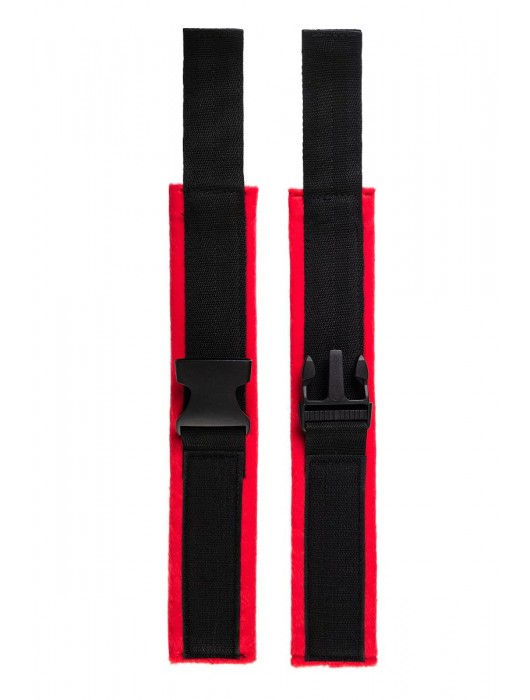 Красно-черные велюровые оковы Anonymo - ToyFa - купить с доставкой в Балаково