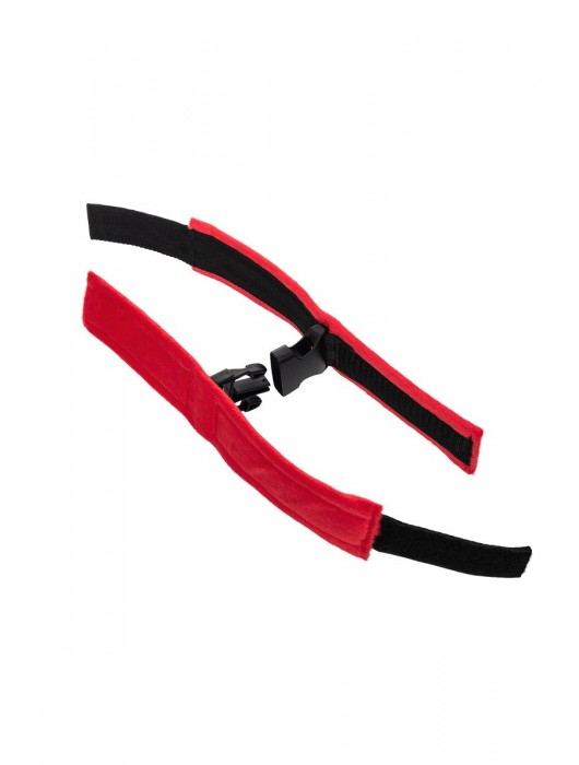 Красно-черные велюровые оковы Anonymo - ToyFa - купить с доставкой в Балаково