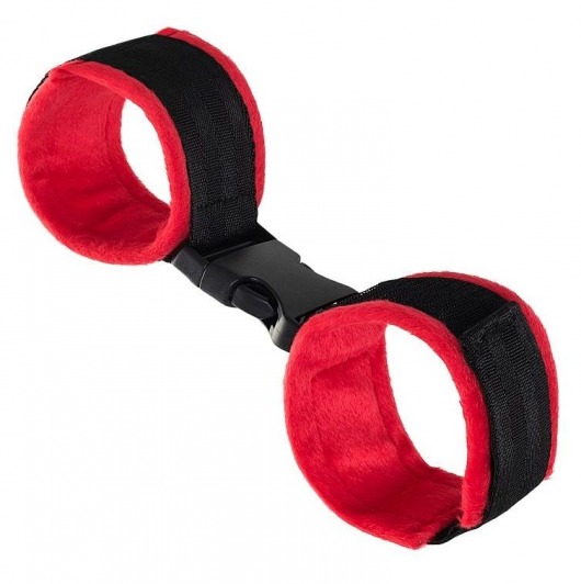Красно-черные велюровые оковы Anonymo - ToyFa - купить с доставкой в Балаково
