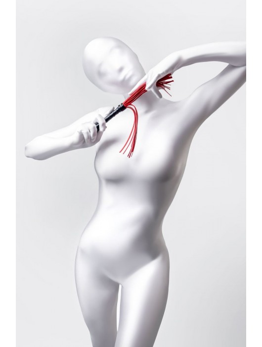 Красно-черный флоггер Anonymo - 28 см. - ToyFa - купить с доставкой в Балаково