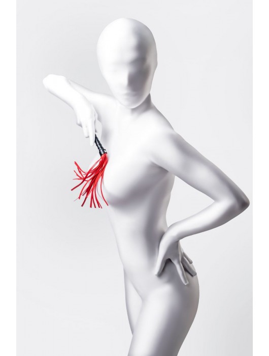 Красно-черный флоггер Anonymo - 28 см. - ToyFa - купить с доставкой в Балаково