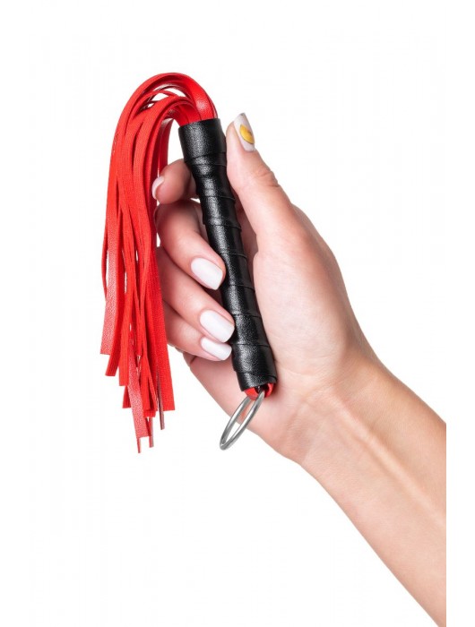Красно-черный флоггер Anonymo - 28 см. - ToyFa - купить с доставкой в Балаково