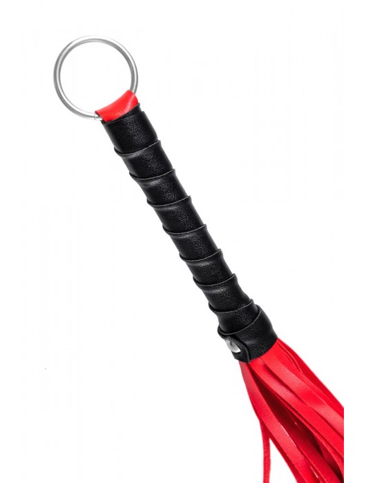 Красно-черный флоггер Anonymo - 28 см. - ToyFa - купить с доставкой в Балаково