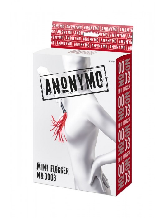 Красно-черный флоггер Anonymo - 28 см. - ToyFa - купить с доставкой в Балаково