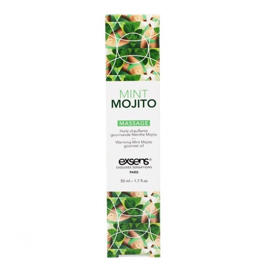 Разогревающее массажное масло с ароматом мохито Gourmet Mint Mojito - 50 мл. - Exsens - купить с доставкой в Балаково