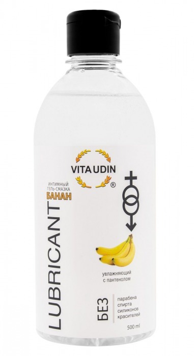 Интимный гель-смазка на водной основе VITA UDIN с ароматом банана - 500 мл. - VITA UDIN - купить с доставкой в Балаково