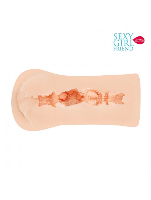 Телесный мастурбатор-вагина со складками на входе - Bior toys - в Балаково купить с доставкой