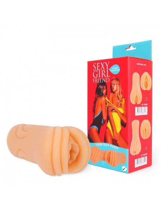 Телесный мастурбатор-вагина со складками на входе - Bior toys - в Балаково купить с доставкой