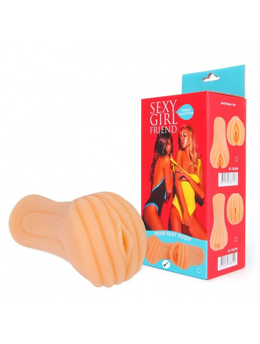 Телесный мастурбатор-вагина с рельефным тоннелем - Bior toys - в Балаково купить с доставкой