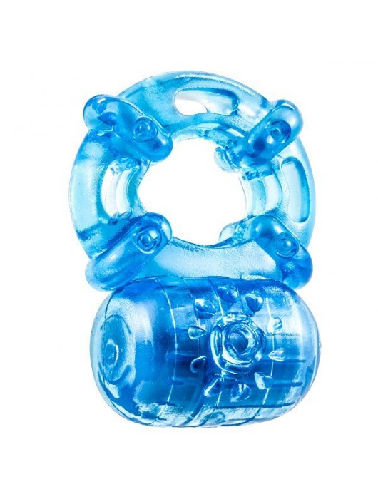 Голубое эрекционное виброкольцо Reusable 5 Function Cock Ring - Blush Novelties - в Балаково купить с доставкой