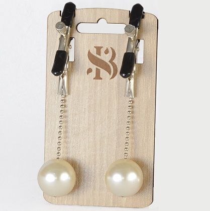 Зажимы на соски с бусинами под жемчуг Pearl - Sitabella - купить с доставкой в Балаково