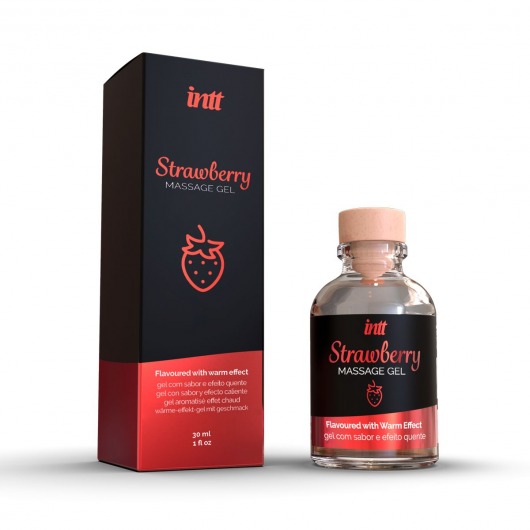 Массажный гель с ароматом клубники Strawberry - 30 мл. - INTT - купить с доставкой в Балаково