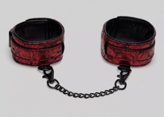 Красно-черные оковы Reversible Faux Leather Ankle Cuffs - Fifty Shades of Grey - купить с доставкой в Балаково