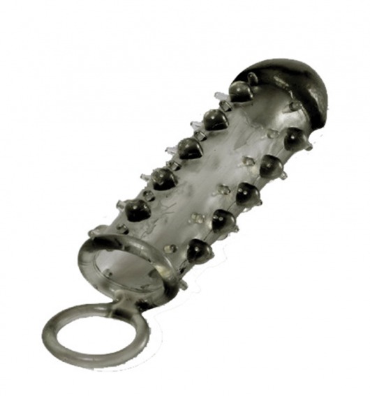 Дымчатая стимулирующая насадка с закрытой головкой SAMURAI PENIS SLEEVE BLACK - 14,5 см. - NMC - в Балаково купить с доставкой