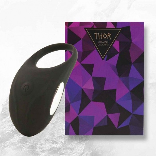 Черное эрекционное виброкольцо Thor Cockring - FeelzToys - в Балаково купить с доставкой