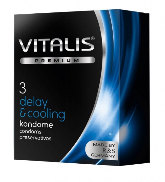 Презервативы VITALIS PREMIUM delay   cooling с охлаждающим эффектом - 3 шт. - Vitalis - купить с доставкой в Балаково