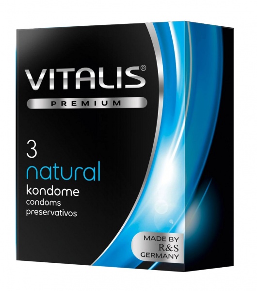 Классические презервативы VITALIS PREMIUM natural - 3 шт. - Vitalis - купить с доставкой в Балаково