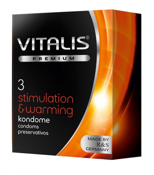 Презервативы VITALIS PREMIUM stimulation   warming с согревающим эффектом - 3 шт. - Vitalis - купить с доставкой в Балаково