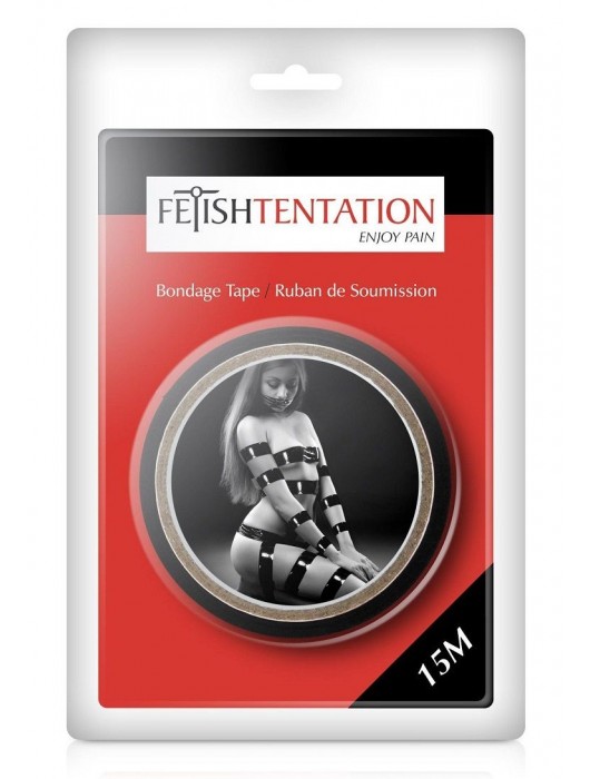 Черный скотч для фиксации - 15 м. - Fetish Tentation - купить с доставкой в Балаково
