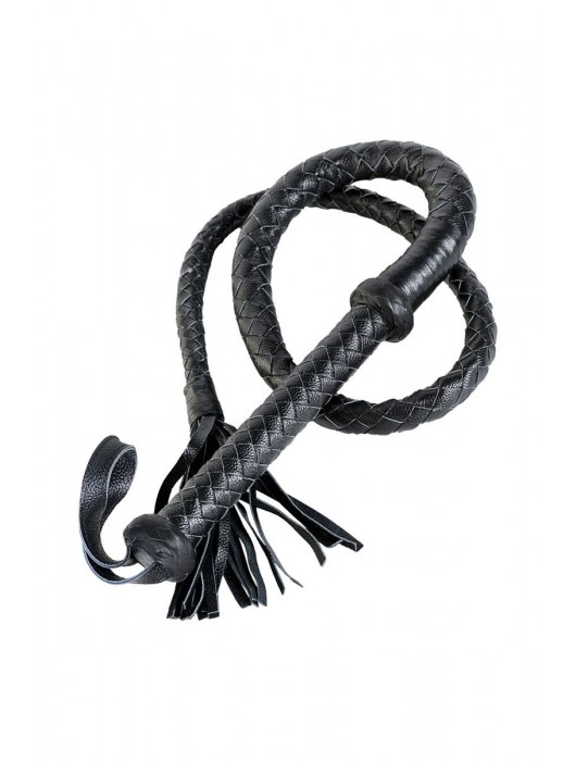 Длинный кожаный кнут с хлопушками на конце - ToyFa - купить с доставкой в Балаково