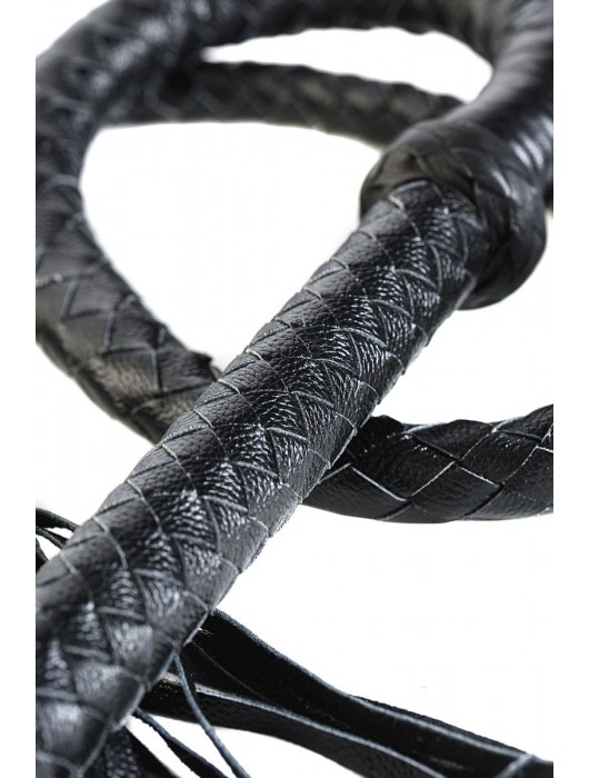 Длинный кожаный кнут с хлопушками на конце - ToyFa - купить с доставкой в Балаково