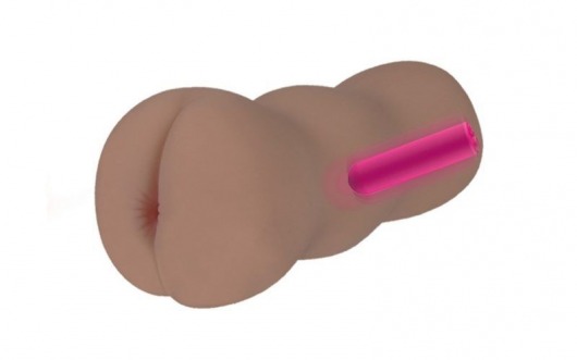 Коричневый вибромастурбатор-анус TONGGGO-Black Angel Auto - KOKOS - в Балаково купить с доставкой