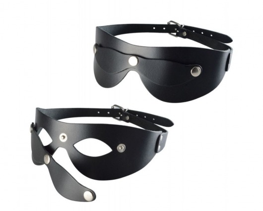 Черная кожаная маска  Новичок - Sitabella - купить с доставкой в Балаково