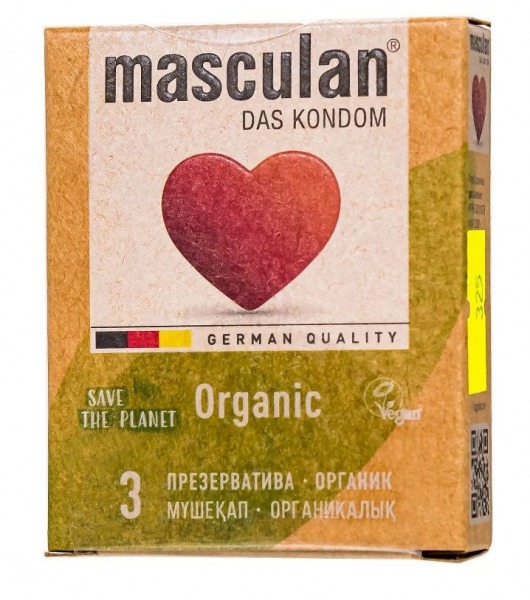 Экологически чистые презервативы Masculan Organic - 3 шт. - Masculan - купить с доставкой в Балаково
