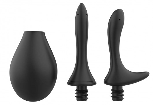 Черный анальный душ Nexus Anal Douche Set с 2 сменными насадками - Nexus Range - купить с доставкой в Балаково