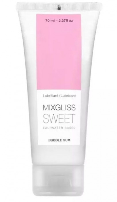 Смазка на водной основе Mixgliss Sweet с ароматом бабл-гам - 70 мл. - Mixgliss - купить с доставкой в Балаково
