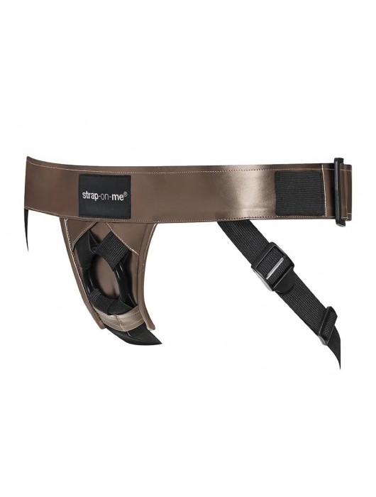 Бронзовый пояс для насадок Curious Harness - Strap-on-me - купить с доставкой в Балаково