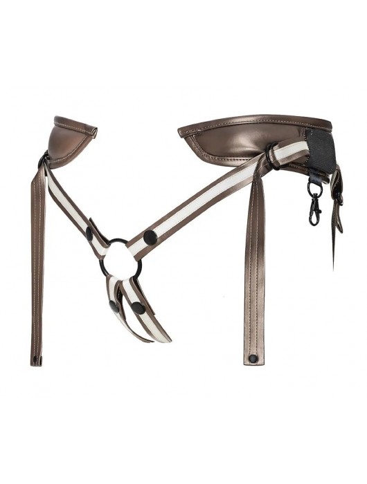 Бронзовый пояс для насадок Desirous Harness - Strap-on-me - купить с доставкой в Балаково