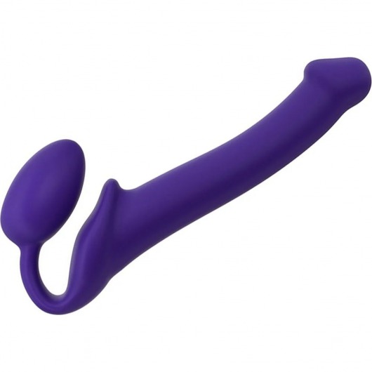 Фиолетовый безремневой страпон Silicone Bendable Strap-On - size M - Strap-on-me - купить с доставкой в Балаково