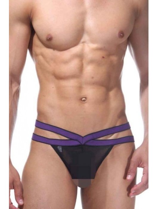 Мужские трусы-стринги на контрастной двойной резинке - La Blinque купить с доставкой