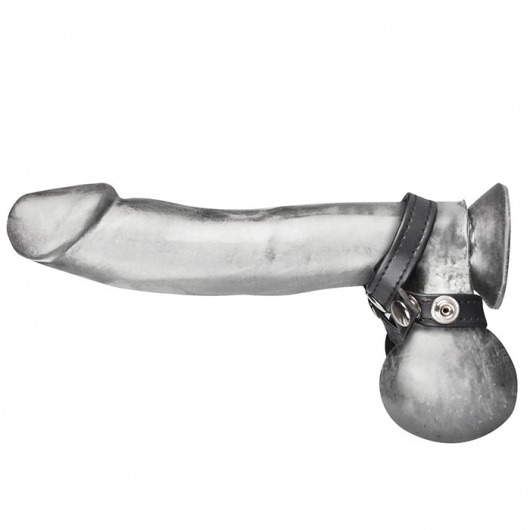 Разделитель мошонки из искусственной кожи на клепках 8 STYLE BALL DIVIDER - BlueLine - купить с доставкой в Балаково