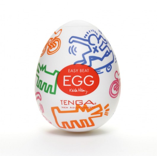 Мастурбатор-яйцо Keith Haring EGG STREET - Tenga - в Балаково купить с доставкой
