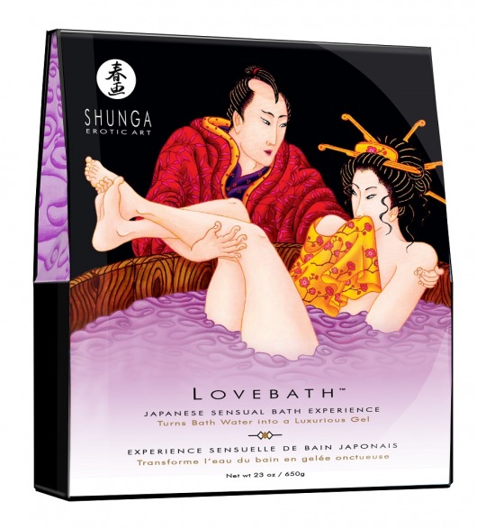 Соль для ванны Lovebath Sensual lotus, превращающая воду в гель - 650 гр. - Shunga - купить с доставкой в Балаково