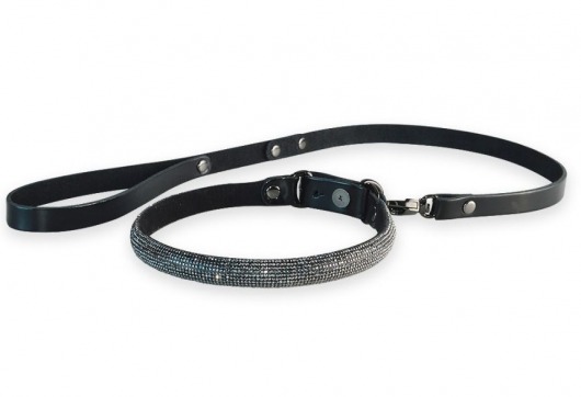 Эффектный сверкающий ошейник с поводком  Гламур - Sitabella - купить с доставкой в Балаково