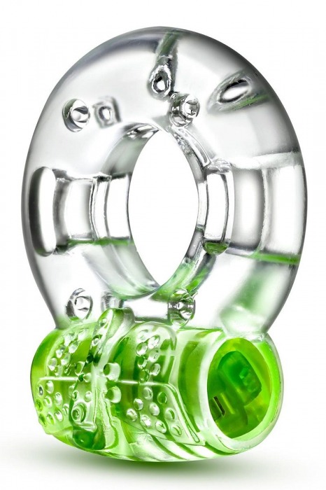 Зеленое эрекционное виброкольцо Arouser Vibrating C-Ring - Blush Novelties - в Балаково купить с доставкой