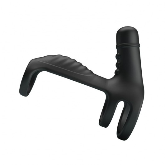 Черная вибронасадка на пенис Vibrating Penis Sling - Baile - в Балаково купить с доставкой