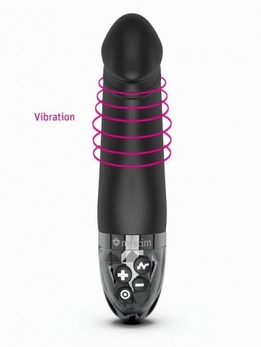 Черный вибратор с электростимуляцией Real Deal Neal - 16,5 см. - MyStim - купить с доставкой в Балаково