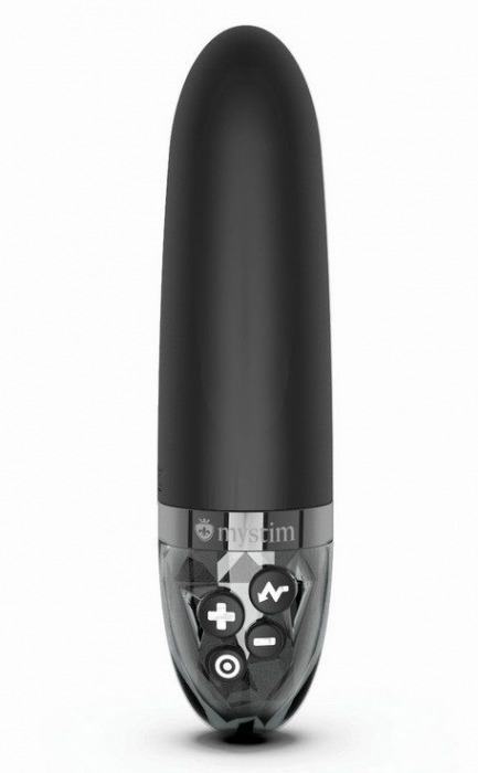 Черный вибратор с электростимуляцией Sleak Freak - 14 см. - MyStim - купить с доставкой в Балаково